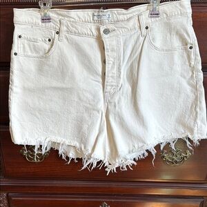 Abercrombie & Fitch Women's White Denim Shorts